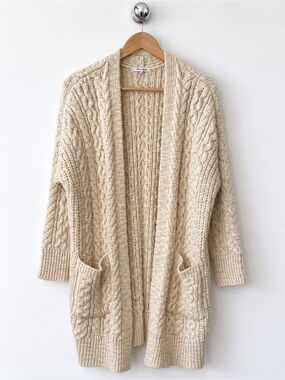 MADEWELL Cable-Knit Long Cardigan